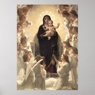 Póster Reina de los Ángeles Regina Angelorum por Bouguer