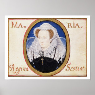 Póster Reina de Maria de escocés (1542-87) (aguazo en la