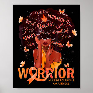 Póster Reina de mujeres afroamericanas negras esclerosis