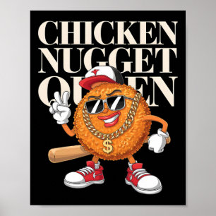Póster Reina de nuggets de pollo de comida