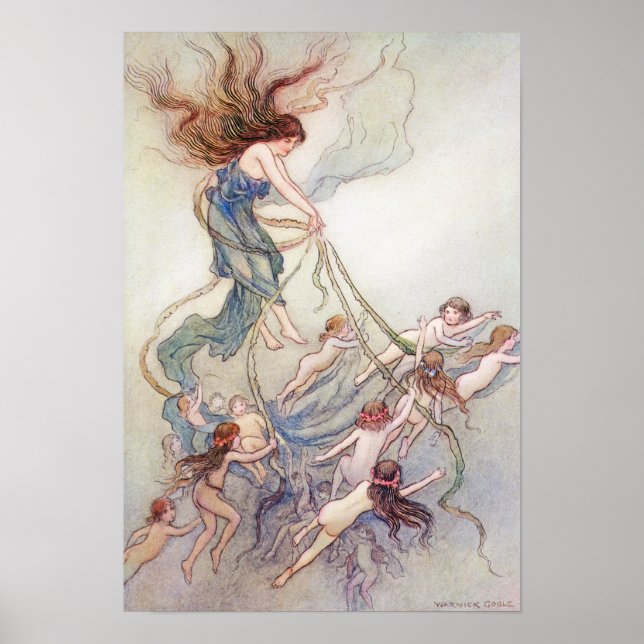 Póster Reina de todos ellos por Warwick Goble (Frente)