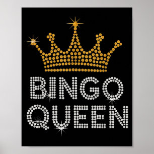 Póster Reina del Bingo Jugadora de Bingo Juego Fiesta Div