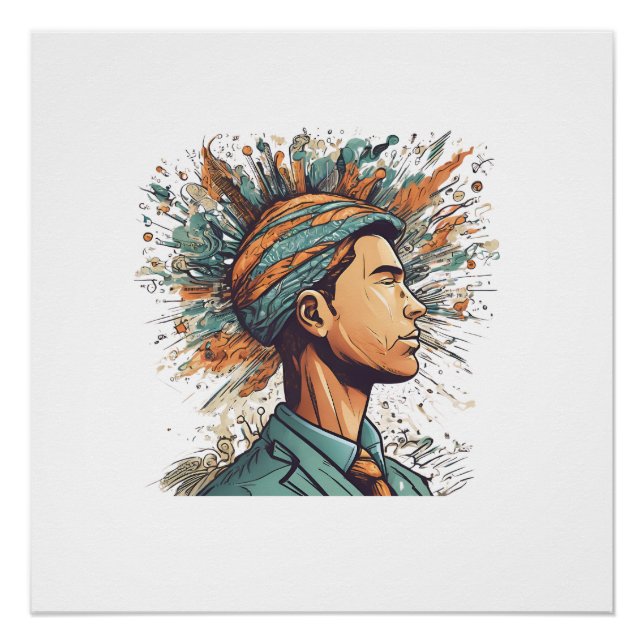 Póster Reina del Boho Afro - Artista colorido (Anverso)