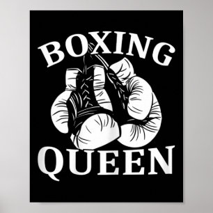 Póster Reina del boxeo femenino luchadora kickboxing