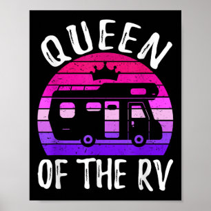 Póster Reina Del Campamento De Rv Vacaciones En Caravana