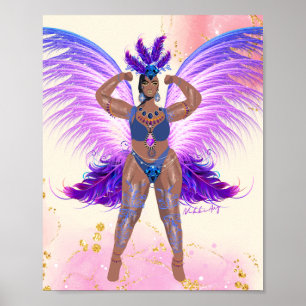 Póster Reina del Carnaval de Trinidad - Poster tropical