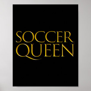 Póster Reina del Fútbol Cute Día de las Madres Fútbol Mom