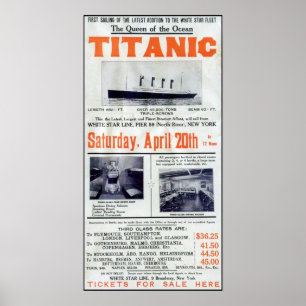 Póster Reina del Océano Titanic - White Star Line