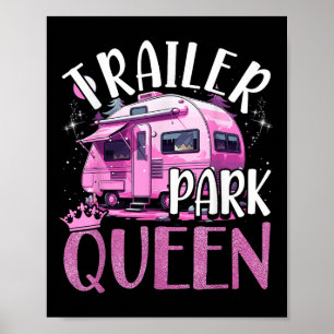 Póster Reina del parque de caravanas divertida caravana r