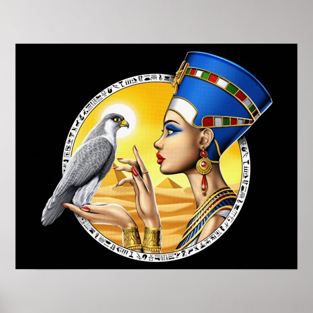 Póster Reina egipcia Nefertiti (Frente)