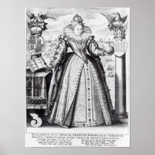 Póster Reina Elizabeth I 1596