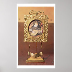 Póster Reina Elizabeth I que toca el laúd (el incluir