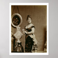 Reina Emma (1836-85) (fotografía sepia)