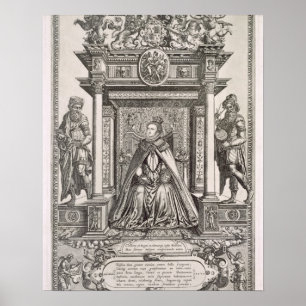 Póster Reina Isabel I (1533-1603) como patrocinadora de G