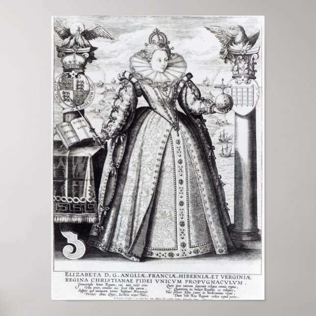 Póster Reina Isabel I 1596 (Frente)