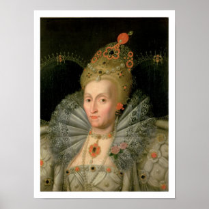 Póster Reina Isabel I (retrato de longitud de rotura) (vé