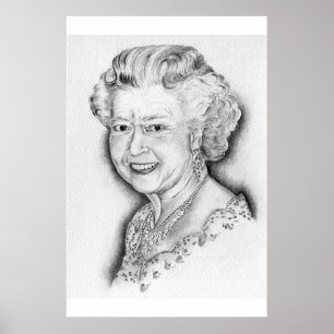 Póster Reina Isabel II