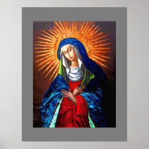 Póster Reina Madonna del cielo en la encaje