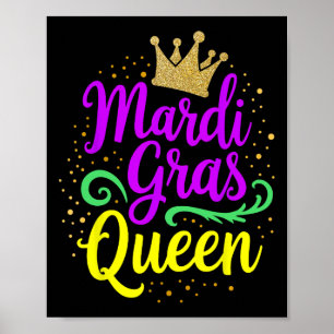Póster Reina Mardi Gras Para Chicas Y Mujeres