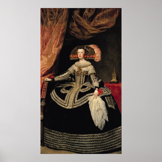 Póster Reina María Ana de Austria, 1652 (Frente)