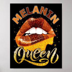 Póster Reina Melanina Mujer Africana Mes de la Historia N