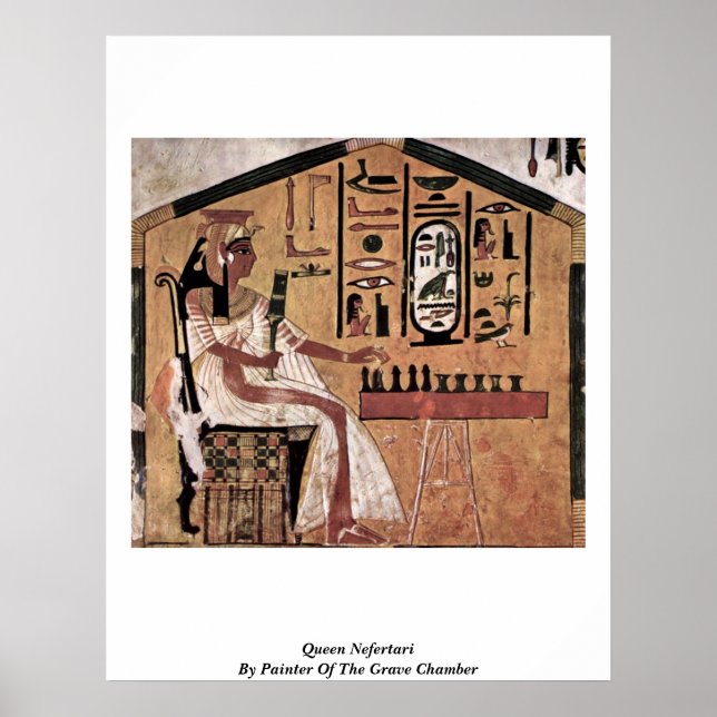 Póster Reina Nefertari Del Pintor De La Cámara De Graves (Frente)