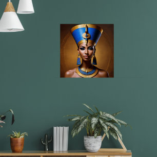 Póster "Reina Nefertiti", bella antigua reina africana