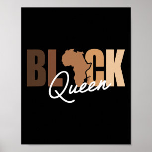 Póster Reina Negra Afro Droga Orgullosa Melanina Africana