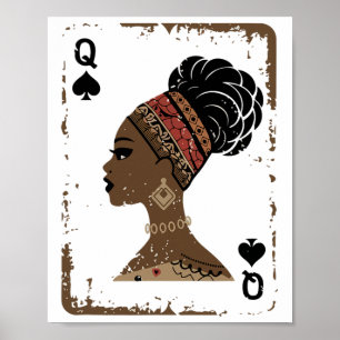 Póster Reina Negra Afro Droga Orgullosa Melanina Africana