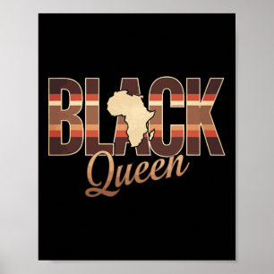 Póster Reina Negra Afro Droga Orgullosa Melanina Africana
