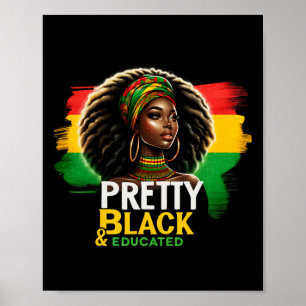 Póster Reina Negra Hermosa Negra Y Educada Historia Negra