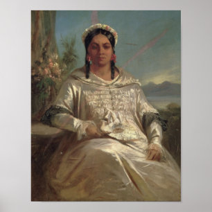 Póster Reina Pomare IV de Tahití