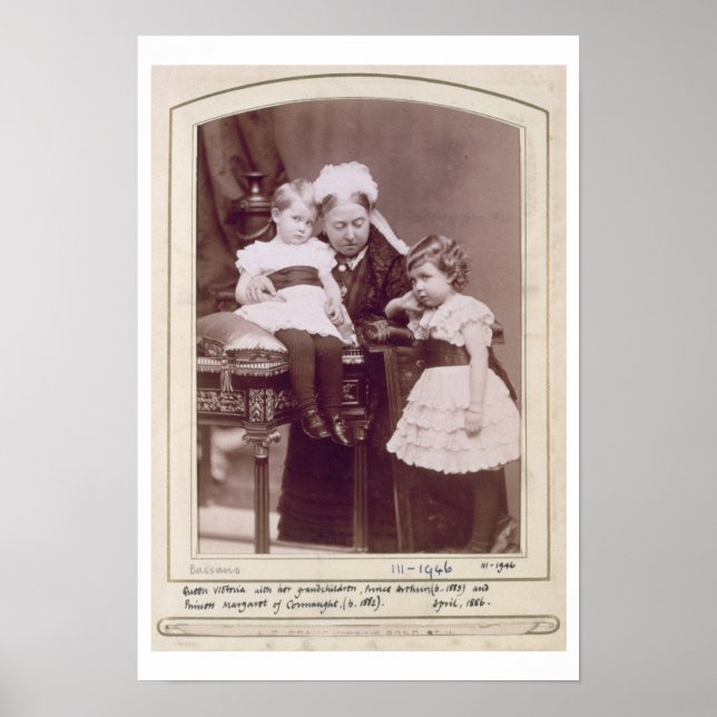 Póster Reina Victoria (1819-1901) con sus nietos, (Frente)