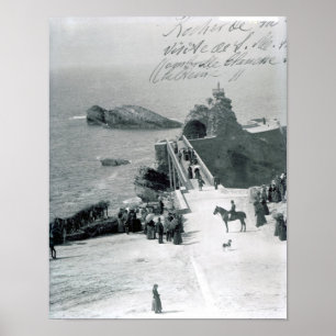 Póster Reina Victoria en la costa francesa