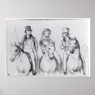 Póster Reina Victoria, Lord Melbourne y Lord Russell