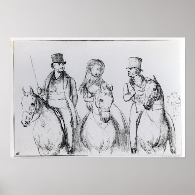 Póster Reina Victoria, Lord Melbourne y Lord Russell (Frente)