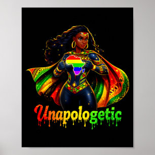 Póster Reinas de melanina chicas orgullo de mujer negra f