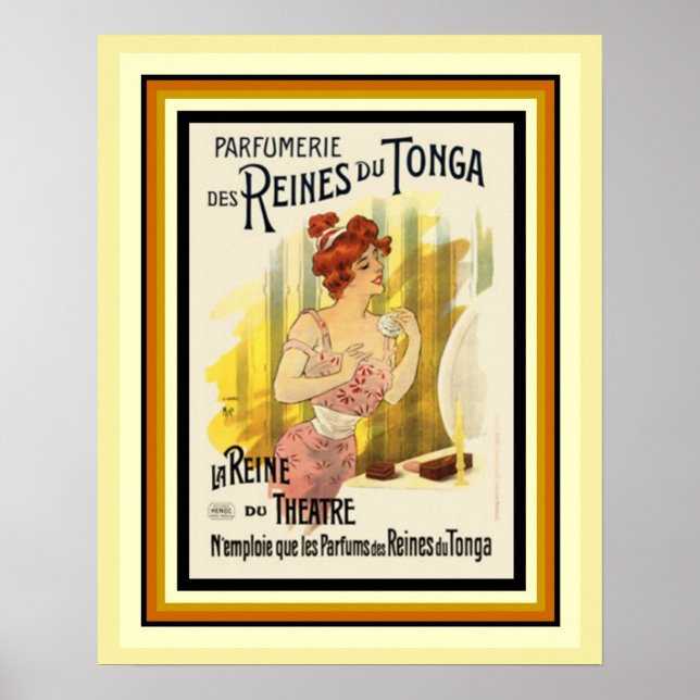 Póster Reines Du Tonga Parfum Poster publicitario francés (Frente)