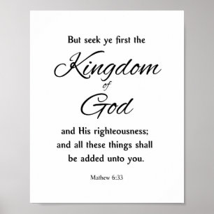 Póster Reino de Dios, Mathew 6