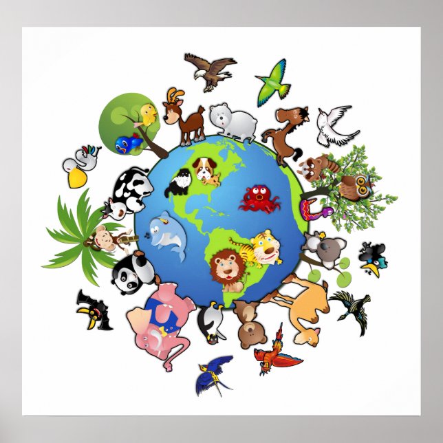 Póster Reino de los Animales Pacíficos (Frente)