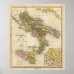 Póster Reino de Nápoles o los dos Sicilies