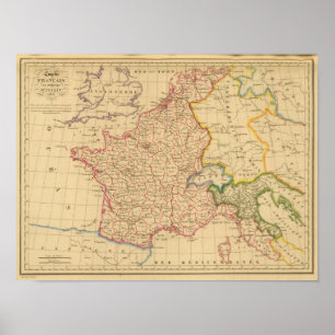 Póster Reino Imperio de Francia e Italia, 1812