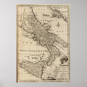 Póster Reinos de Nápoles y de Sicilia, Italia