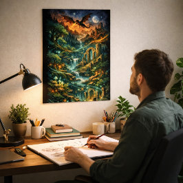 Póster Reinos míticos Leyendas fragmentadas