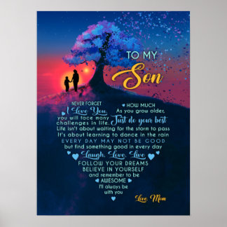 PÓSTER REÍR, AMAR, VIVIR - A MI HIJO - POSTER DE MAMÁ