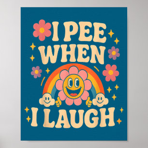 Póster Reír Cuando Me Piso Diciendo Chiste Floral Diverti