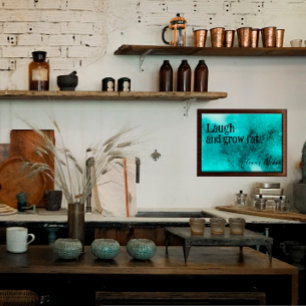 Póster Reírse y engordar Poster de cocina divertida