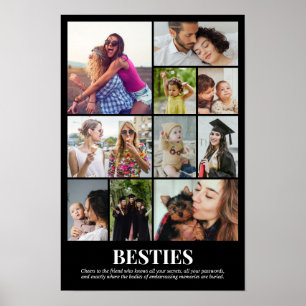 Póster Rejilla de Collage de Fotos Personalizadas 10 Foto
