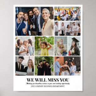 Póster Rejilla de collage de fotos personalizadas 10 imág