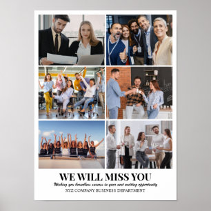 Póster Rejilla de collage de fotos personalizado 6 fotos